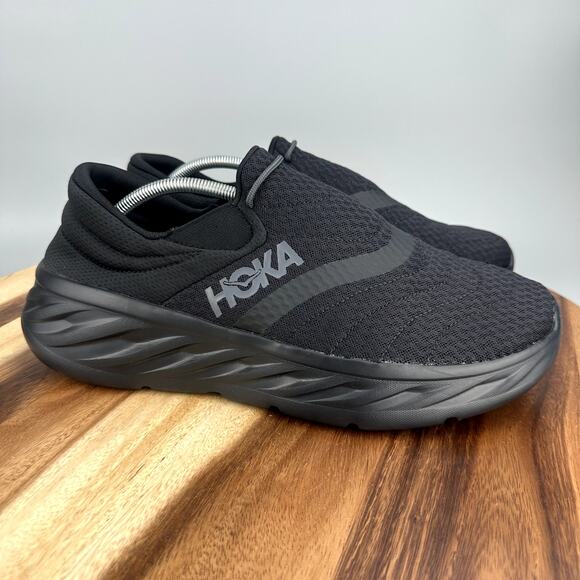 Hoka One One Ora Recovery 2 Slip-On Shoes Men's Size 8 Black NWT 1119397 BBLC - Picture 1 of 8